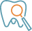 Icon of a tooth with a magnifying glass