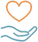 Icon of a hand holding a heart