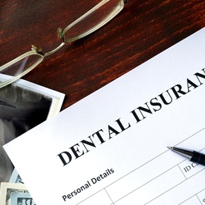 dental insurance form on table