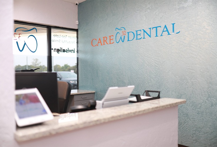 Dental office reception desk