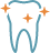 Icon of a tooth surrounded by sparkles