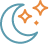 Icon of the moon and stars