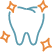 Icon of a sparkling tooth